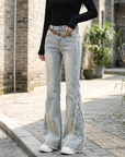 Jeans mit Mikro-Schlag schnell