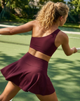 Women's Tennis Skirt & Sports Bra Set 2-Piece