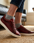 Men's Crocodile Embossed Genuine Leather Shoes