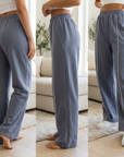 Women's Silk Blend Flared Yoga Pants – High-Stretch Wide Leg