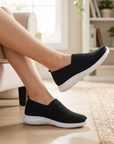 Chaussures à enfiler en maille respirante pour femme – Baskets confortables et légères avec semelle antidérapante, amorti doux et faciles à porter au quotidien