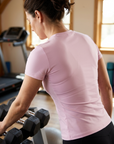 Women's Round Neck Slim Fit Sports Top – Moisture-Wicking Activewear