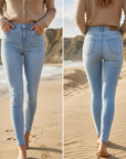 Women's High-Waist Skinny Jeans – Stretch Denim Pencil Pants