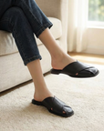 Women’s Open Toe Flat Slippers – Korean Style Casual Slip-On Sandals with Thick Sole, Hollow Design & Comfortable Everyday Wear