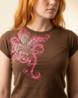 Women's 3D Print Slim Fit T-Shirt - Y2K Retro Streetwear Tee