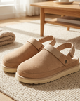 Kork-Sandalen mit Fleece-Futter für Damen