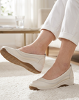 Women's Retro Platform Loafers with Buckle Strap