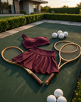 Women's Tennis Skirt & Sports Bra Set 2-Piece