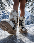 Women's Mid-Calf Snow Boots - Plush Lined, Non-Slip, Winter