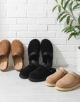 Kork-Sandalen mit Fleece-Futter für Damen