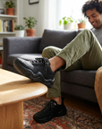 Herren Low Top Freizeitsneaker mit dicker Sohle – Retro-Schnürschuhe mit atmungsaktivem Mesh-Innenfutter und Gummisohle