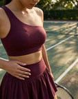 Women's Tennis Skirt & Sports Bra Set 2-Piece