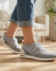 Women's Fly-Knit Slip-On Sneakers – Breathable Mesh Low Top