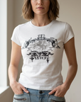 Women's 3D Print Slim Fit T-Shirt - Y2K Retro Streetwear Tee