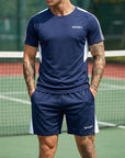 Men's Quick-Dry Sports T-Shirt & Shorts Set – Moisture-Wicking Polyester Activewear