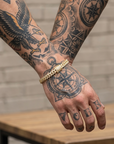 Men's Zircon Cuban Chain Bracelet – 6mm Hip-Hop Style
