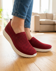 Chaussures à enfiler en maille respirante pour femme – Baskets confortables et légères avec semelle antidérapante, amorti doux et faciles à porter au quotidien