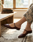Women's Genuine Leather Wedge Sandals – Platform Slip-On with Height Boost