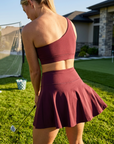 Women's Tennis Skirt & Sports Bra Set 2-Piece