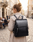 Damen Rucksack aus echtem Leder – Vintage-Rucksack mit großem Fassungsvermögen und mehreren Taschen