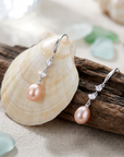 Women's Natural Freshwater Pearl Earrings – 925 Sterling Silver
