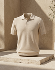 Men's Classic Linen Blend Polo Shirt – Short Sleeve