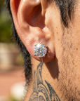 Men's 1 Carat Moissanite Magnetic Ear Clip – Sterling Silver 925