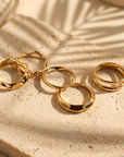 Women's Five-Piece Geometric Stackable Ring Set