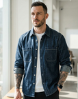Men's Linen-Blend Long Sleeve Shirt – Breathable Lapel Collar Casual Button-Up