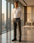 Herren Anzughose – Gerade geschnittene Business-Hose mit bequemem Sitz, knitterarmem Stoff und klassischem Bürostil