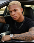 Men's Hip-Hop Full Diamond Cuban Chain Necklace