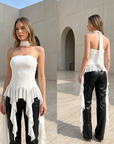 Women's Fairy Tassel Strapless Tube Top – Slim Fit