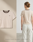 Women's Casual Color-Block Cotton T-Shirt