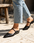 Women's Genuine Leather Wedge Sandals – Platform Slip-On with Height Boost