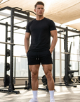 Men's Elastic Slim-Fit Training Shorts - Gym & Running