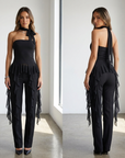 Women's Fairy Tassel Strapless Tube Top – Slim Fit