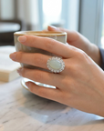 Women's Natural Hetian Jade Ring – 925 Sterling Silver Adjustable size