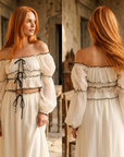 Women's Puff Sleeve TOP & Skirt Set – Elegant 2-Piece