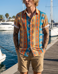 Men's Floral Print Short Sleeve Shirt – Loose Fit Summer Style