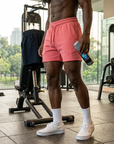 Men's Elastic Slim-Fit Training Shorts - Gym & Running