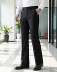 Men's High-Waist Straight-Leg Business Pants – Slim Flare Trousers