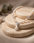 Women's Natural Freshwater Pearl Sterling Silver Necklace