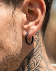 Men's Stainless Steel Hoop Earrings – Hypoallergenic Minimalist Hoops