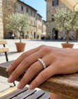 Moissanitring aus Sterlingsilber mit Vergoldung für Damen