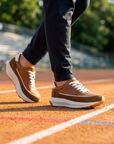 Men's Genuine Leather Running Shoes – Breathable Low-Top Cowhide Sneakers
