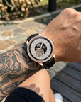 Men's Automatic Mechanical Watch – Diamond Dial, Sapphire Crystal, Hollow Case