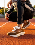 Men's Genuine Leather Running Shoes – Breathable Low-Top Cowhide Sneakers