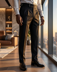 Men's High-Waisted Slim Fit Business Trousers – Wrinkle-Resistant Stretch Formal Office Pants