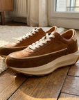 Men's Genuine Leather Running Shoes – Breathable Low-Top Cowhide Sneakers