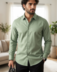 Men's Business Long Sleeve Solid Shirt — Wrinkle-Free Modal Blend